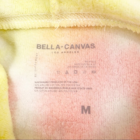 Bella Canvas Cropped Hoodie Sweatshirt Tie Dye Rainbow - Picture 10 of 10